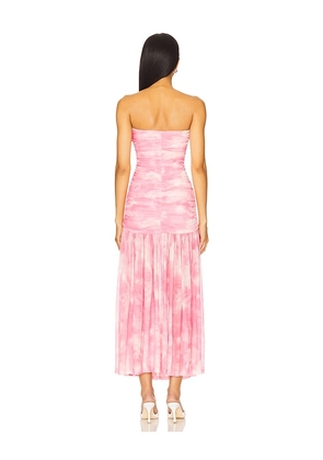 Bardot Solana Mesh Maxi Dress in Pink. Size 12. Also in 8.