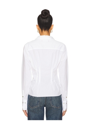 AMO Denim Lucinda Shirt in White. Size S. Also in M.