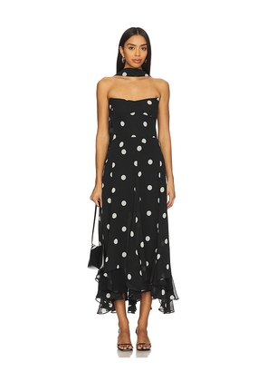 Amanda Uprichard Monterey Dress With Scarf in Black. Size M. Also in XL.