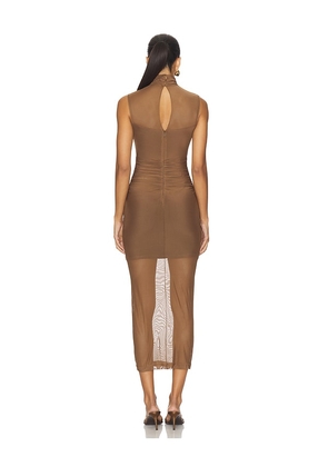 Amanda Uprichard Damira Dress in Brown. Size M. Also in S, XS.