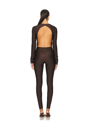 The Andamane Zelda Jumpsuit in Chocolate. Size 38/XS. Also in 40/S.