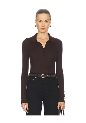 AGOLDE Amos Polo in Brown. Size S. Also in L.
