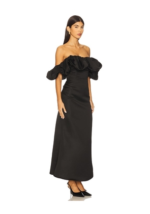 ELLIATT Sharon Midi Dress in Black. Size M. Also in S, XS, L.