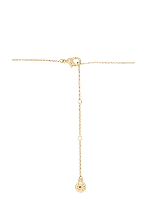 BaubleBar Crystal Lariat Necklace in Metallic Gold.