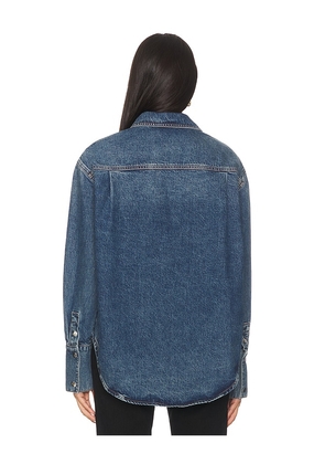 ANINE BING Dante Shirt in Blue. Size M. Also in L.