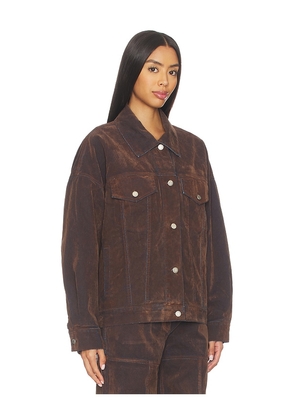 BY.DYLN Azalea Jacket in Chocolate. Size L. Also in XS, S, M, XL.