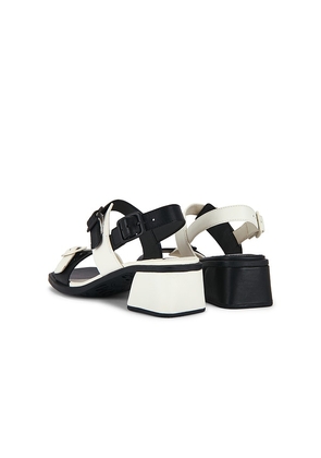 Camper Kora Sandal in Black,White. Size 36. Also in 37, 38, 39, 40, 41.