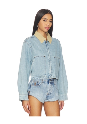 BLANKNYC Cropped Denim Jacket in Blue. Size M. Also in L.