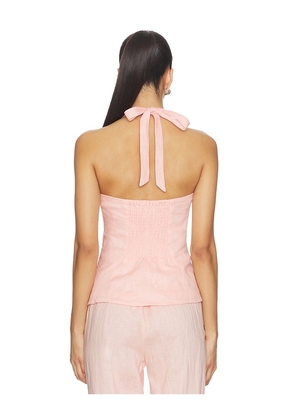 AEXAE Halter Neck Top in Pink. Size L. Also in M, S, XS, XXS.