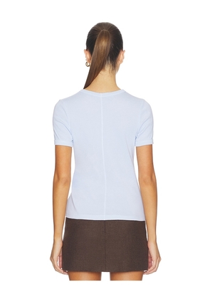 Enza Costa Supima Cotton New Classic Short Sleeve Tee in Blue. Size L. Also in XS, S, M.