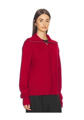 Entire Studios Knit Zip Up Jacket in Red. Size L. Also in XS, S, M.