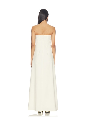 ALL THE WAYS Libertee Strapless Maxi Dress in Ivory. Size L. Also in XXS, XS, S, M, XL.