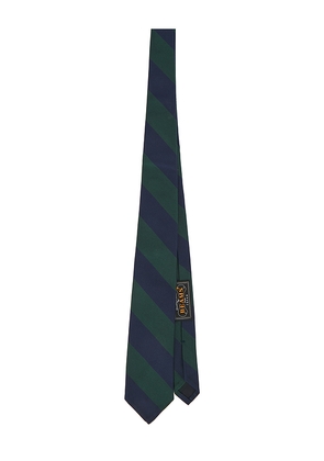 Beams Plus Ivy Tie Regimental Stripe in Dark Green.