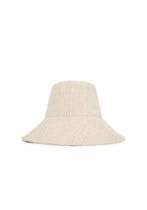 DEVON WINDSOR Sun Hat in Cream,Metallic Gold.