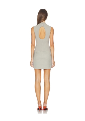 ET OCHS Vander Knit Combo Mini Dress in Taupe. Size 0. Also in 2, 4, 6.