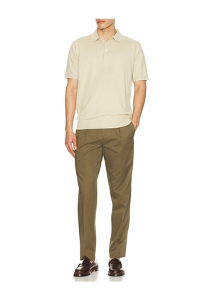 Barbour Muston Linen Blend Knitted Polo in Grey. Size L. Also in S, XL/1X.