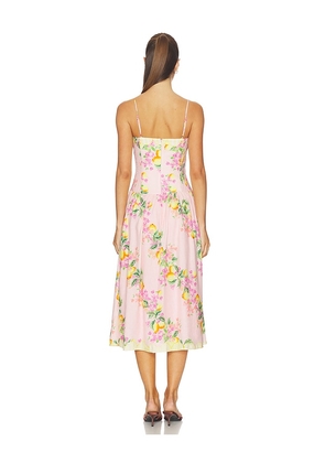 Amanda Uprichard Delora Midi Dress in Blush. Size L. Also in S.