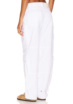 GRLFRND Lex Cargo Jeans in White. Size 28. Also in 27, 32.