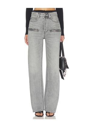 Alexander Wang Silk Prestyle Float Jeans With Horizontal Zips in Grey. Size 24. Also in 25, 26, 27, 28.
