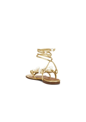 Alameda Turquesa Isla Perl? Sandal in Metallic Gold. Size 36. Also in 37, 38.