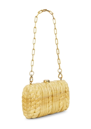 Cult Gaia Helene Clutch in Yellow.