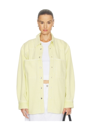 AGOLDE Laria Shirt in Yellow. Size L. Also in M, S, XS.