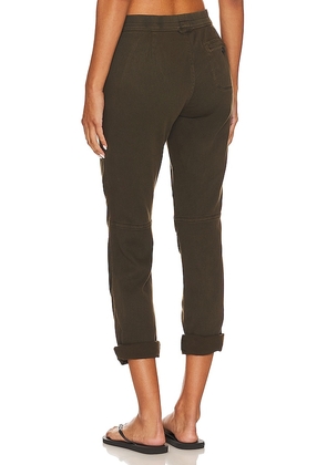 James Perse Soft Drape Utility Pant in Smoky Green in Green. Size 1/S. Also in 0/XS, 2/M, 3/L, 4/XL.