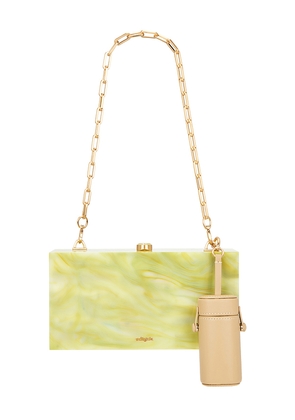 Cult Gaia The Backgammon Clutch in Green.