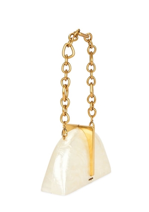 Cult Gaia Laguna Clutch in Ivory.