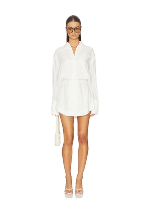 ALL THE WAYS Cairo Button Down Dress in White. Size L. Also in M, S, XS, XXS.