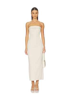 ALL THE WAYS Zyaire Strapless Maxi Dress in Neutral. Size L. Also in M, S, XL, XS, XXS.