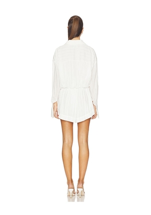 ALL THE WAYS Cairo Button Down Dress in White. Size L. Also in XXS, XS.