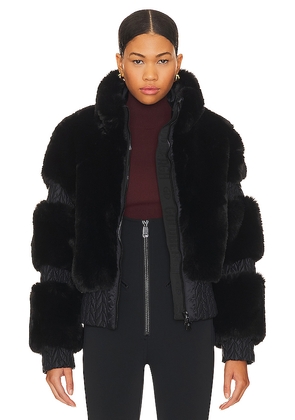 Goldbergh Furry Ski Jacket in Black. Size 34. Also in 38.