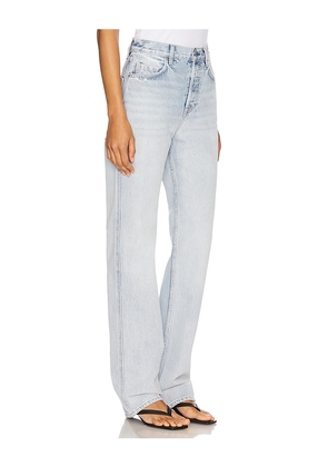 GRLFRND Graham High Rise Straight Jeans in Blue. Size 23. Also in 27, 28, 29, 31.
