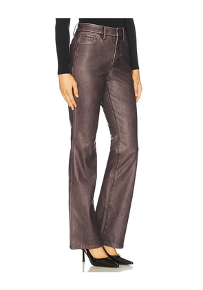 Good American Good Classic Bootcut Faux Leather Pants in Brown. Size 00. Also in 0, 2, 4, 6, 8, 10, 12, 14, 18, 22, 24.