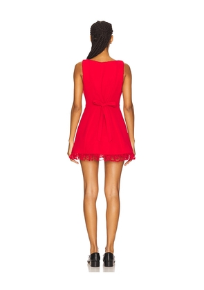 For Love & Lemons Serena Mini Dress in Red. Size M. Also in XS, L.