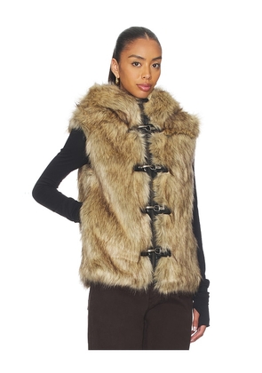 Jaded London Mendoza Faux Fur Gilet in Blonde. Size S. Also in XS.