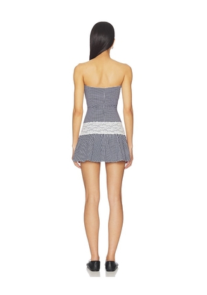 Frankies Bikinis Mirage Cotton Jersey Mini Dress in Navy,White. Size L. Also in M.