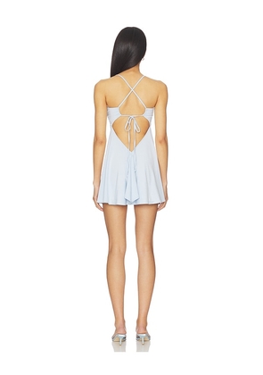 Frankies Bikinis Lulu Modal Mini Dress in Baby Blue. Size L. Also in S, M.