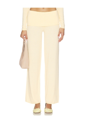 Frankies Bikinis Storm Knit Pant in Yellow. Size M. Also in S, XS.