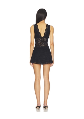 Frankies Bikinis Moon Lace Mini Dress in Black. Size L. Also in M.