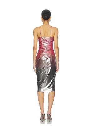 fleur du mal Ombre Shine Dress in Pink,Metallic Silver. Size S. Also in XS.