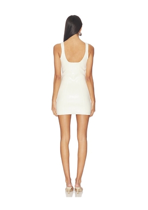 fleur du mal Knit Bodycon Mini Corset Dress in Ivory. Size M. Also in S, L.