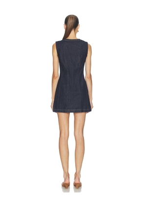 FRAME The Patch Pocket Dress in Blue. Size 0. Also in 4, 8.