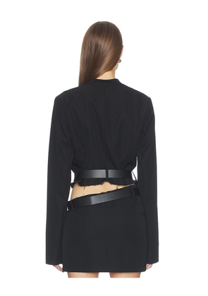 Jade Cropper Cropped Blazer in Black. Size 36. Also in 34, 38, 40.