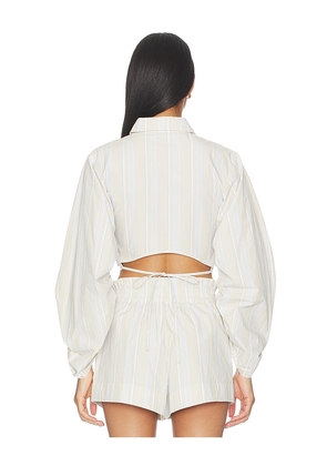 HEVRON Raquel Top in Beige. Size L. Also in M, S, XS.