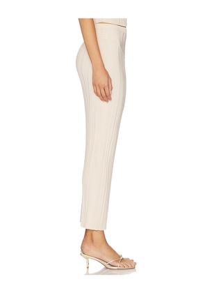 fleur du mal Three Way Rib Skirt in Cream. Size L. Also in XS, S, M.