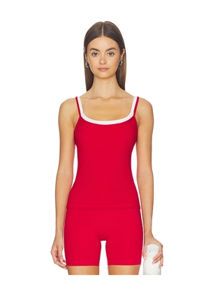 FORM Layered Tank Top in Red. Size M. Also in S, XS.