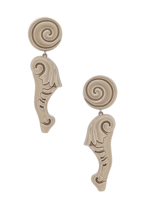 Julietta Sirena Earrings in Metallic Silver.