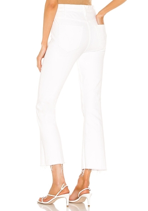 MOTHER The Hustler Ankle Fray Jeans in White. Size 24. Also in 25, 26, 30, 32, 33, 34.